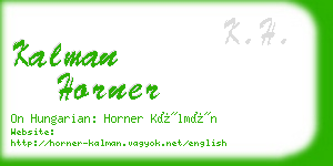 kalman horner business card